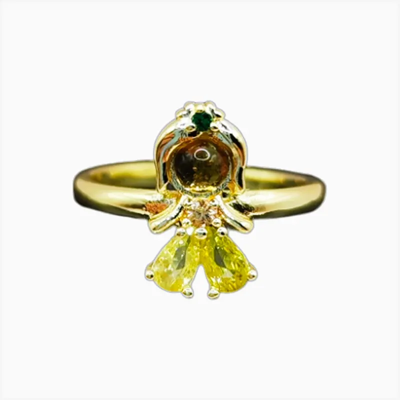 Anillo De Oro Princesa Ajustable