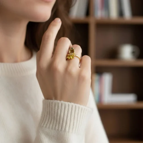 Anillo De Oro Princesa Ajustable