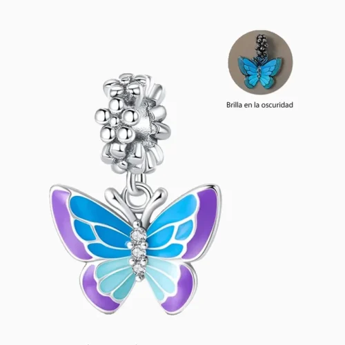 Charm Mariposa Fluorescente