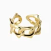 Anillo De Oro Eslabones Ajustable