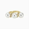 Anillo De Oro Perlas Ajustable