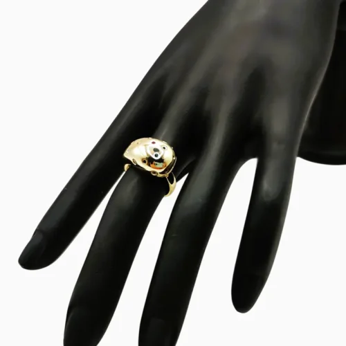 Anillo De Oro Piedras Multicolor Ajustable