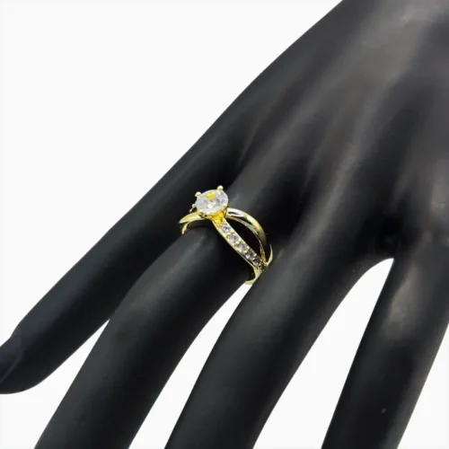 Anillo De Oro Solitario Infinito