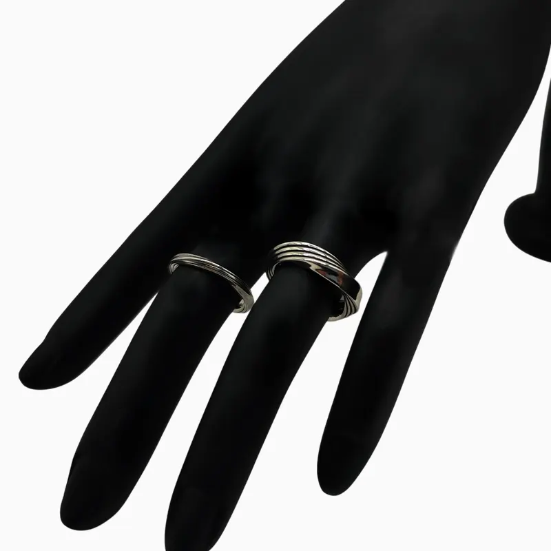 Anillo De Plata Banda Torcida