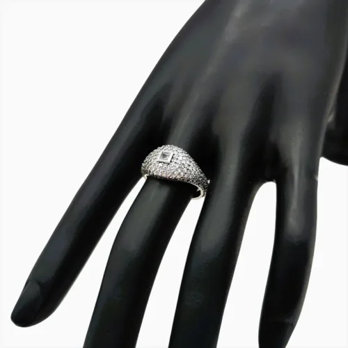 Anillo De Plata Cocktail Cuadro