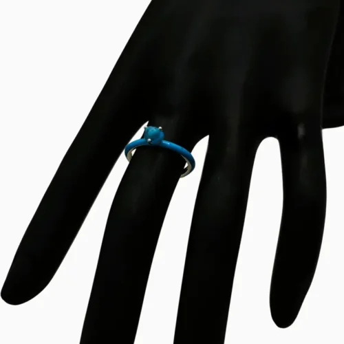 Anillo De Plata Corazón Turquesa