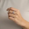 Anillo De Plata Dos Corazones