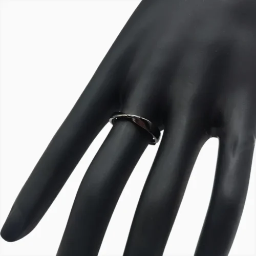 Anillo De Plata Negro Ajustable