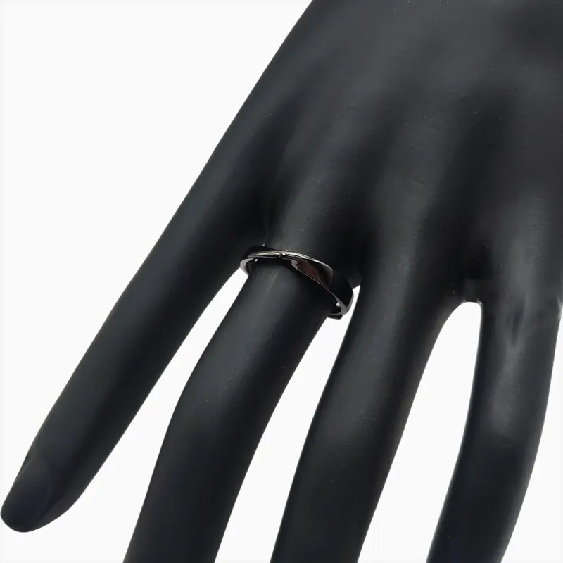 Anillo De Plata Negro Ajustable