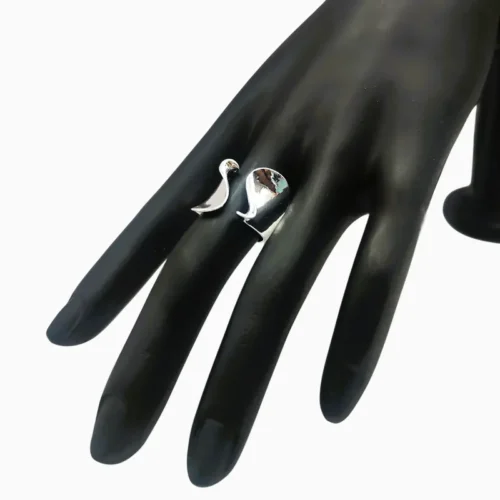 Anillo De Plata Orgánico Ondulado