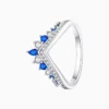 Anillo De Plata Tiara Deseo Azul