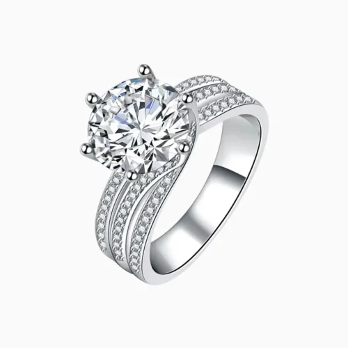 Anillo De Plata Triple Banda Plateada