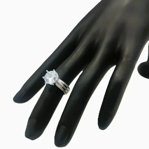 Anillo De Plata Triple Banda Plateada