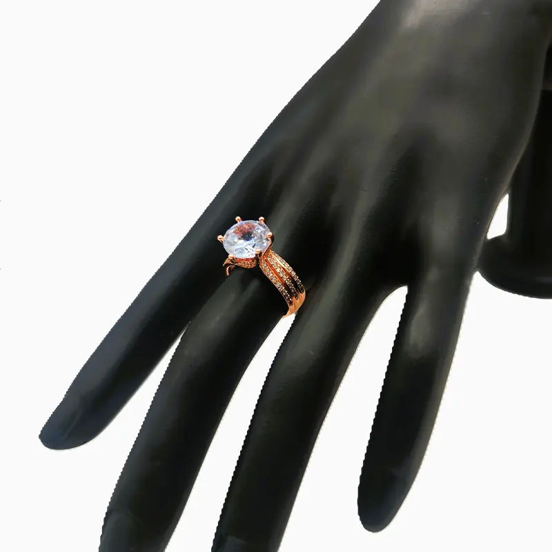 Anillo De Plata Triple Banda Rosa Anillo De Plata Triple Banda Rosa