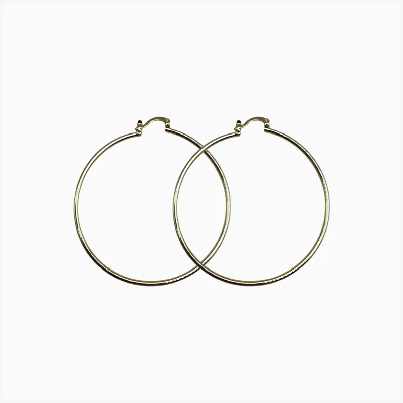 Aretes Arracadas De Oro 60mm