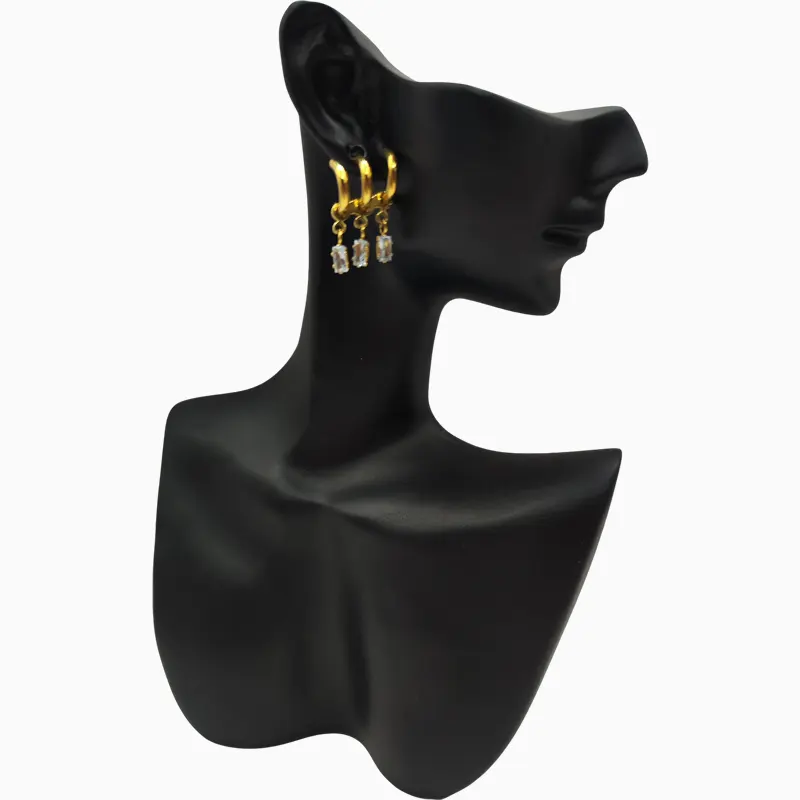 Aretes Broquel De Acero Arco Con Piedras