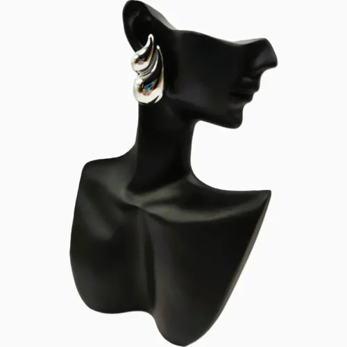 Aretes Broquel De Acero Doble Gota