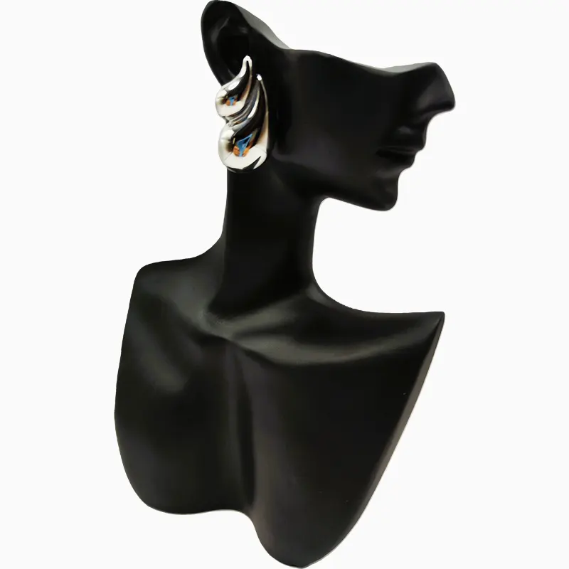 Aretes Broquel De Acero Doble Gota Aretes Broquel De Acero Doble Gota