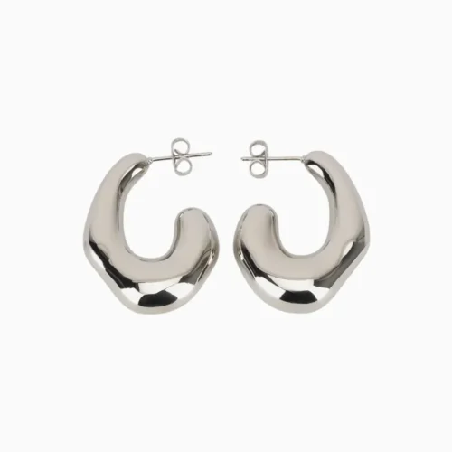 Aretes Broquel De Oro Diseño Moderno