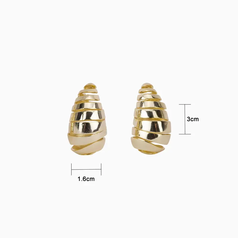 Aretes Broquel De Oro Gota Cortada Aretes Broquel De Oro Gota Cortada