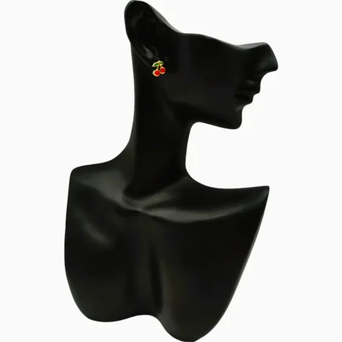 Aretes Broquel De Oro Mini Cerezas