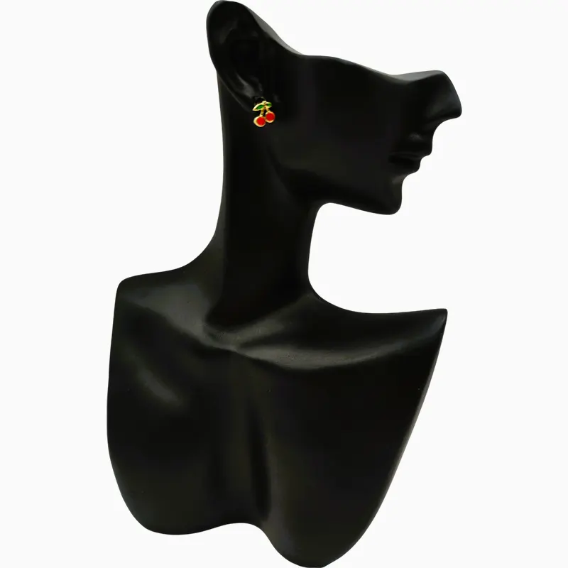 Aretes Broquel De Oro Mini Cerezas Aretes Broquel De Oro Mini Cerezas