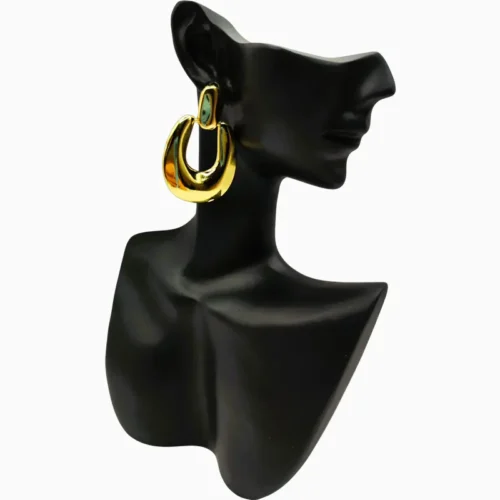 Aretes Broquel De Oro Tipo Herradura