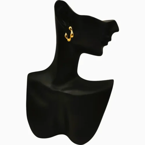 Aretes Broquel De Plata Abierto Orgánico