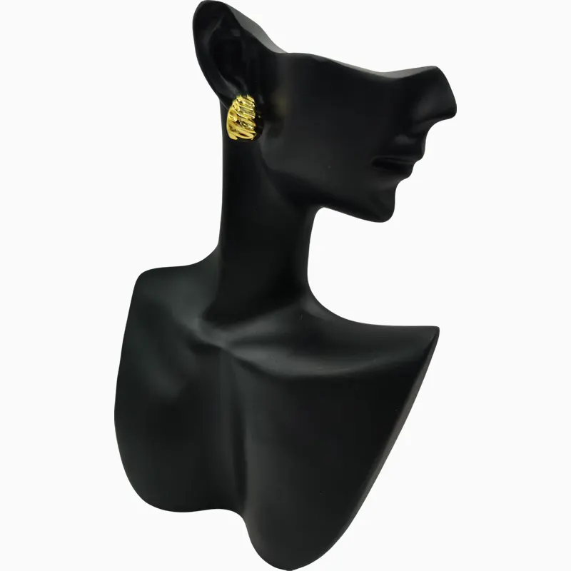 Aretes Broquel De Plata Ancho Ondulado