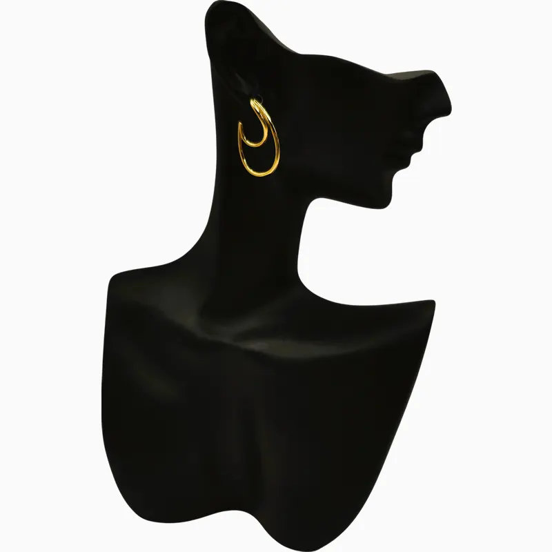 Aretes Broquel De Plata Aro Doble Orgánico Aretes Broquel De Plata Aro Doble Orgánico