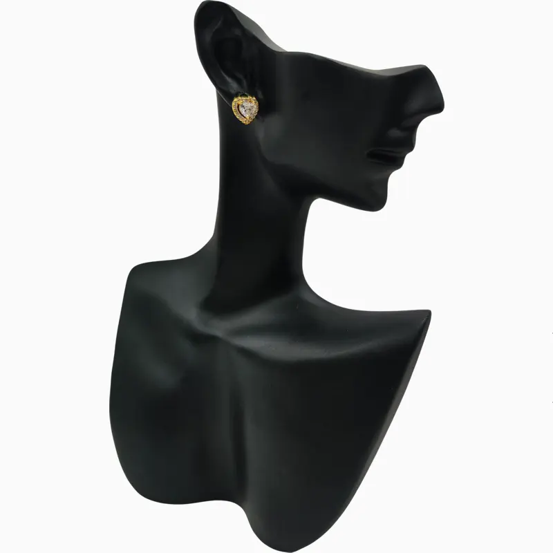 Aretes Broquel De Plata Corazón Brillante