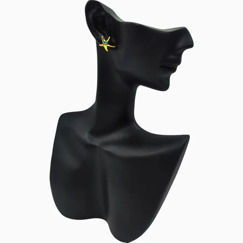 Aretes Broquel De Plata Estrella De Mar Aretes Broquel De Plata Estrella De Mar