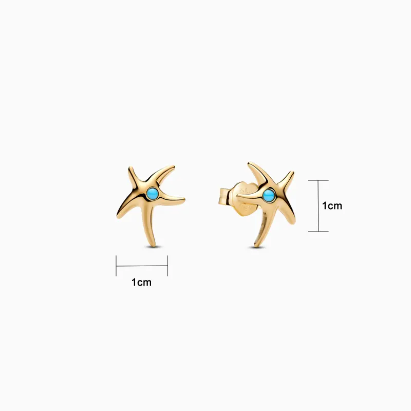 Aretes Broquel De Plata Estrella De Mar Aretes Broquel De Plata Estrella De Mar