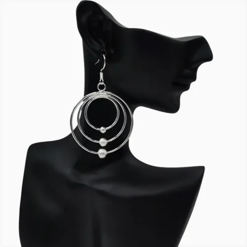 Aretes Largos De Plata Alineación Planetaria