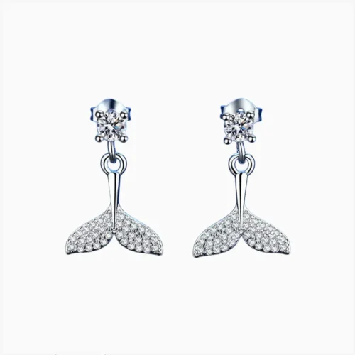 Aretes Broquel De Plata Cola De Sirena Aretes Broquel De Plata Cola De Sirena