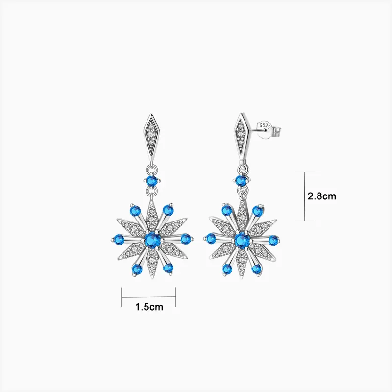 Aretes Broquel De Plata Estrella De Nieve