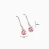 Aretes Largos De Plata Estrella Rosa