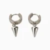 Aretes Huggies De Acero Con Picos