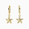 Aretes Huggies De Oro Estrella De Mar
