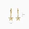 Aretes Huggies De Oro Estrella De Mar