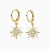 Aretes Huggies De Oro Sol Brillante Aretes Huggies De Oro Sol Brillante