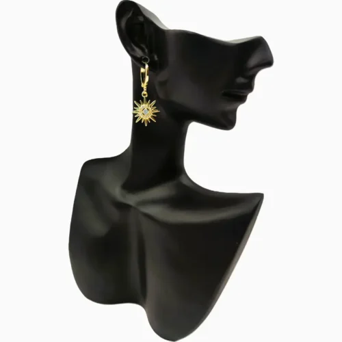 Aretes Huggies De Oro Sol Brillante
