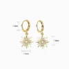 Aretes Huggies De Oro Sol Brillante Aretes Huggies De Oro Sol Brillante