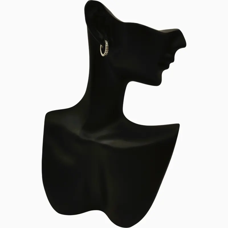 Aretes Huggies De Plata Abrazo Brillante