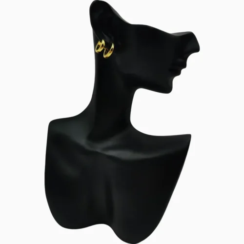 Aretes Huggies De Plata Abrazo Doble