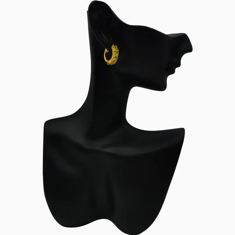 Aretes Huggies De Plata Aro Amarillo