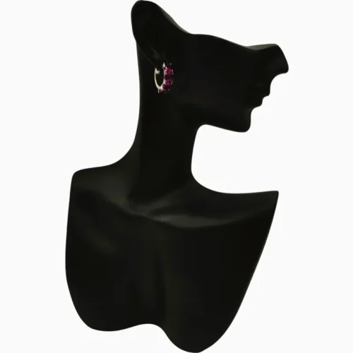 Aretes Huggies De Plata Aro Rosa