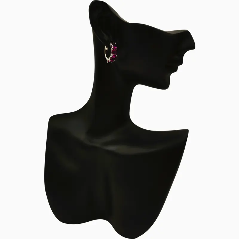 Aretes Huggies De Plata Aro Rosa