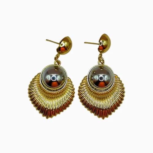 Aretes Largos De Oro Boho Dorado