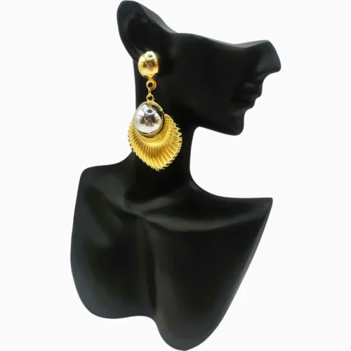 Aretes Largos De Oro Boho Dorado